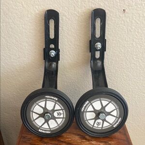 Black and White BIKE Training Wheels/ Stabilizers by RASCULLZ